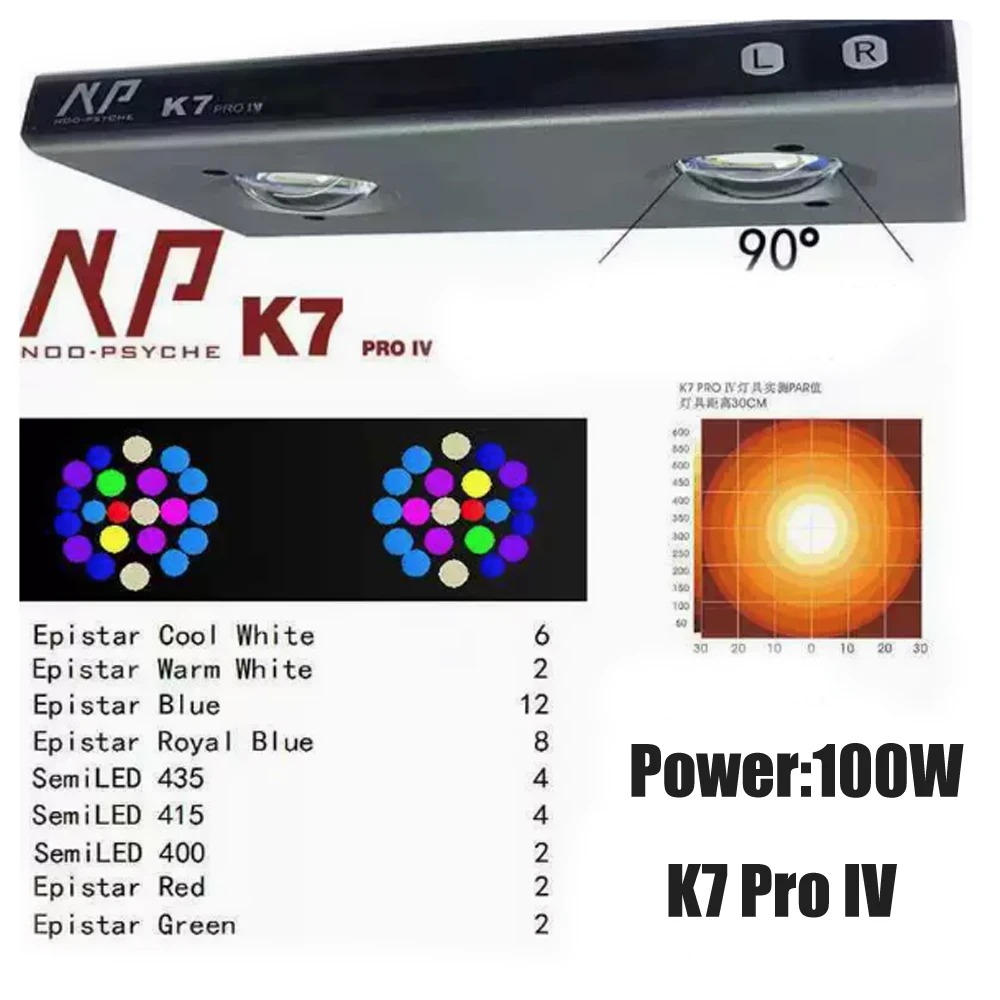 Aquarium Led Light - Noopsyche NP K7Pro IV 100W App