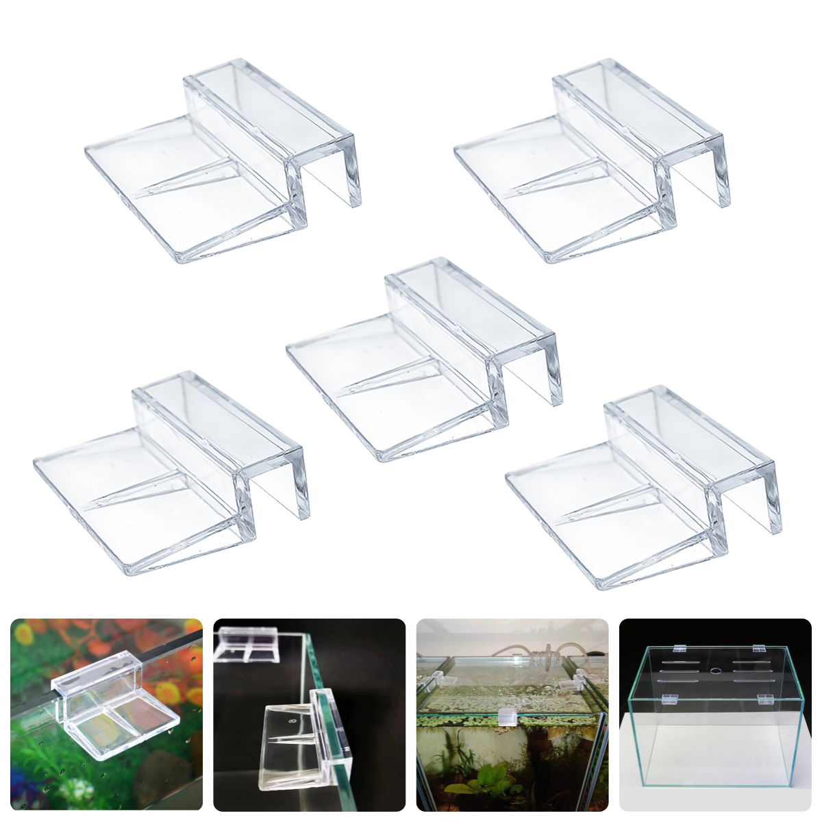 10Pcs Transparent Acrylic Fish - Aquarium Fish Images ulasan dan harga