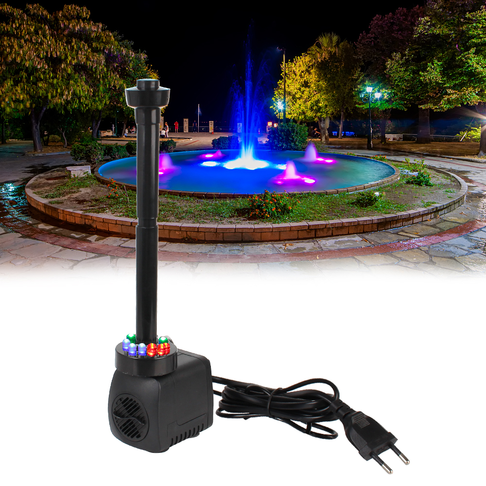 Garden Aquarium Fountain EU Pl - Aquarium Led Light ulasan dan harga