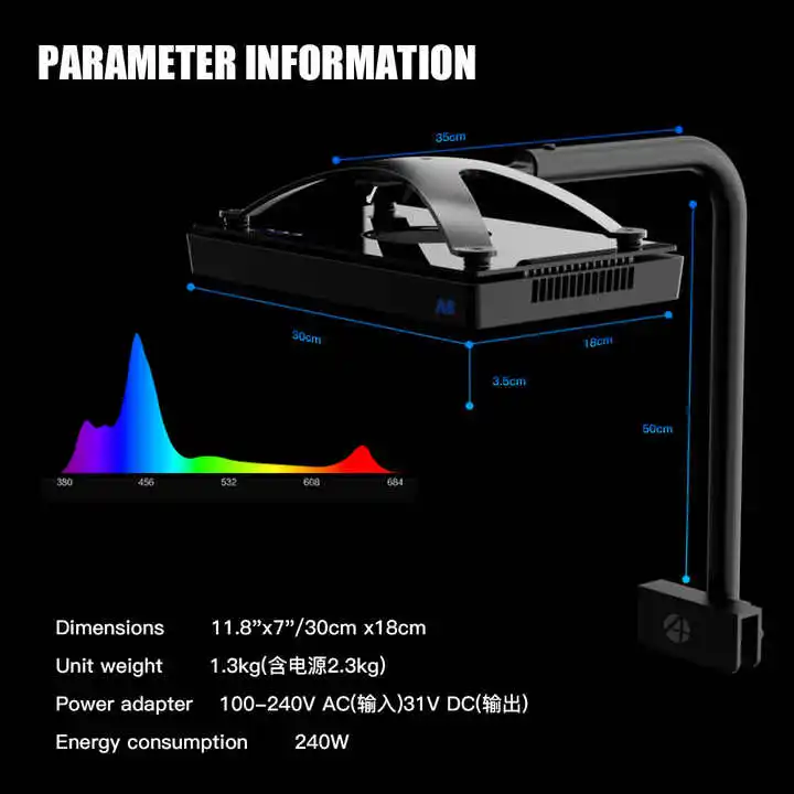 TLF Origin Supplier A8SE II/A8 - Aquarium Led Light ulasan dan harga