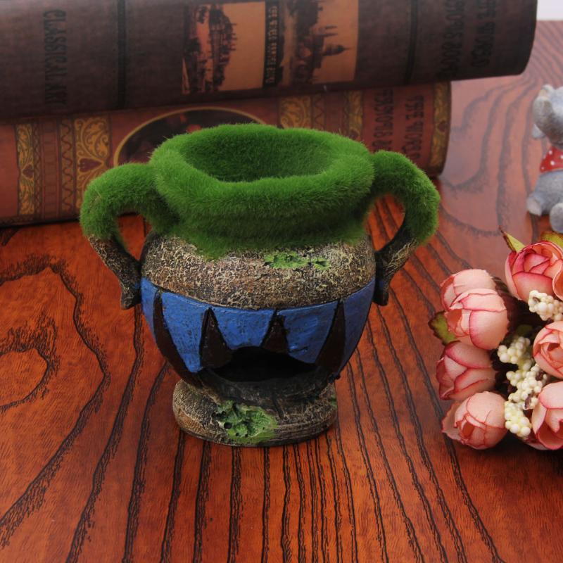 1pc Resin Vase with Moss Aquar - Aquarium Fish For Sale Online ulasan dan harga