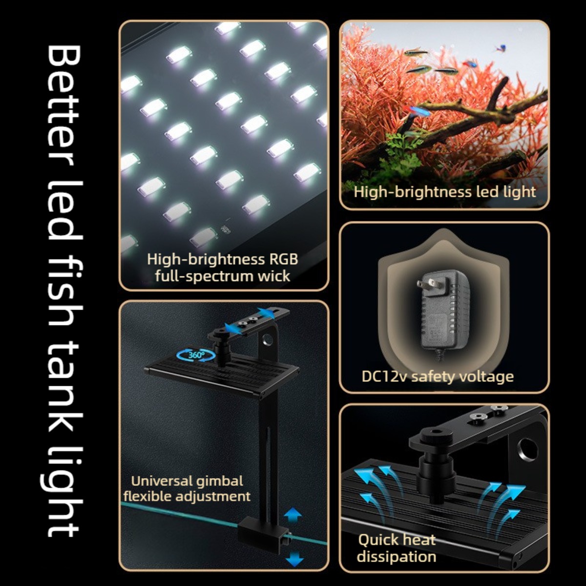Dimmable LED Aquarium Light wi - Aquarium Fish App ulasan dan harga