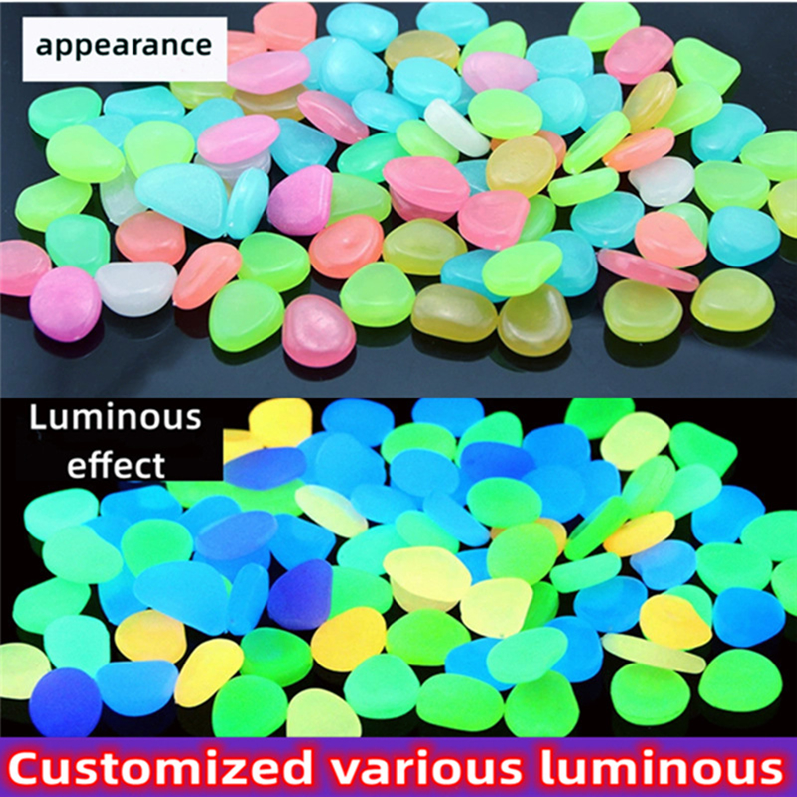 200-1000Pcs Luminous Sand Glow - Aquarium Fish That Glow In The Dark ulasan dan harga