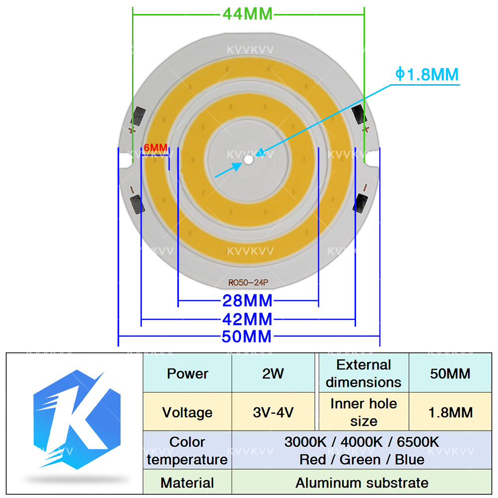 3V 4V Round COB LED Lamp Parts - Aquarium Led Light ulasan dan harga