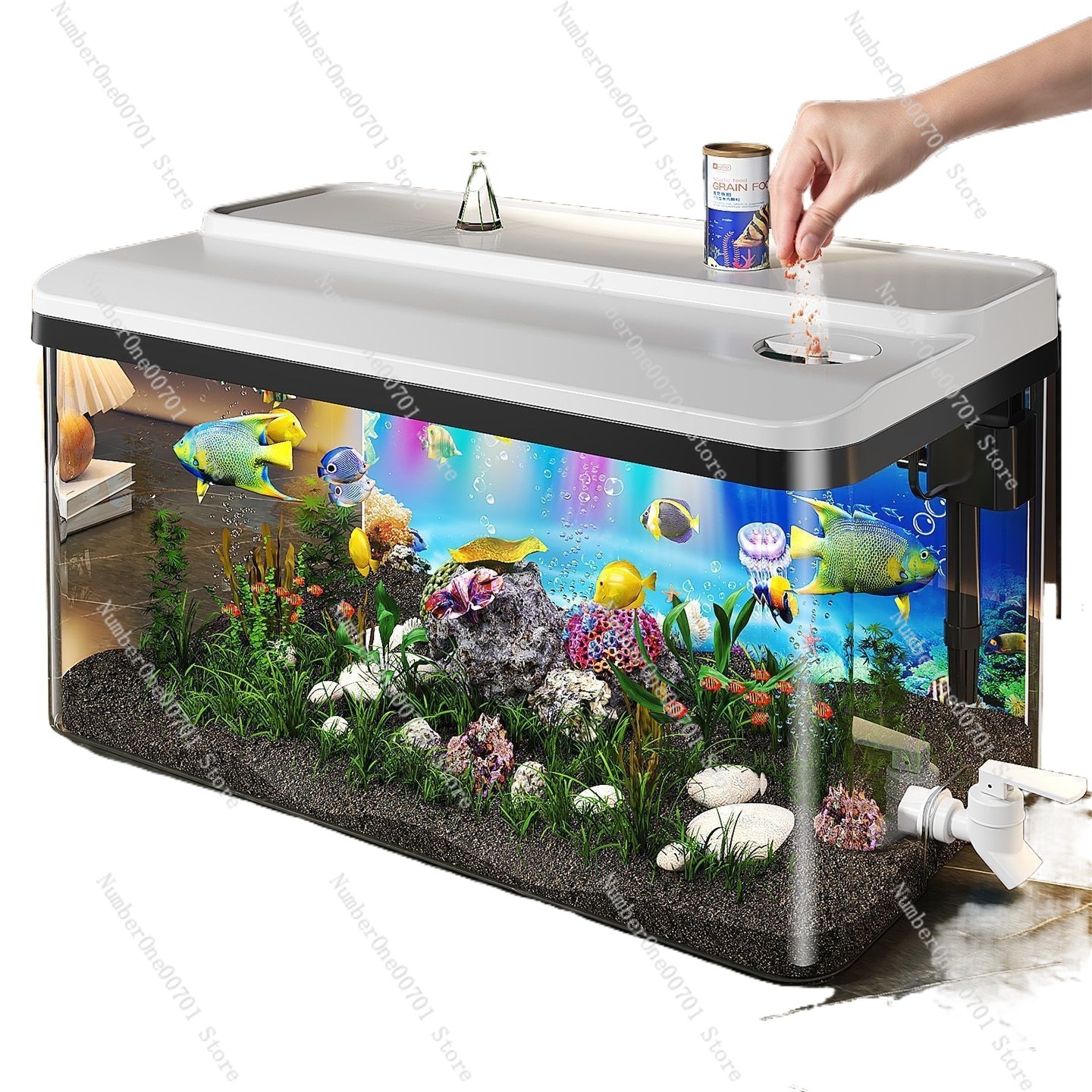 Fish Tank Filter Oxygen Self-C - Aquarium Fish No Need Oxygen ulasan dan harga