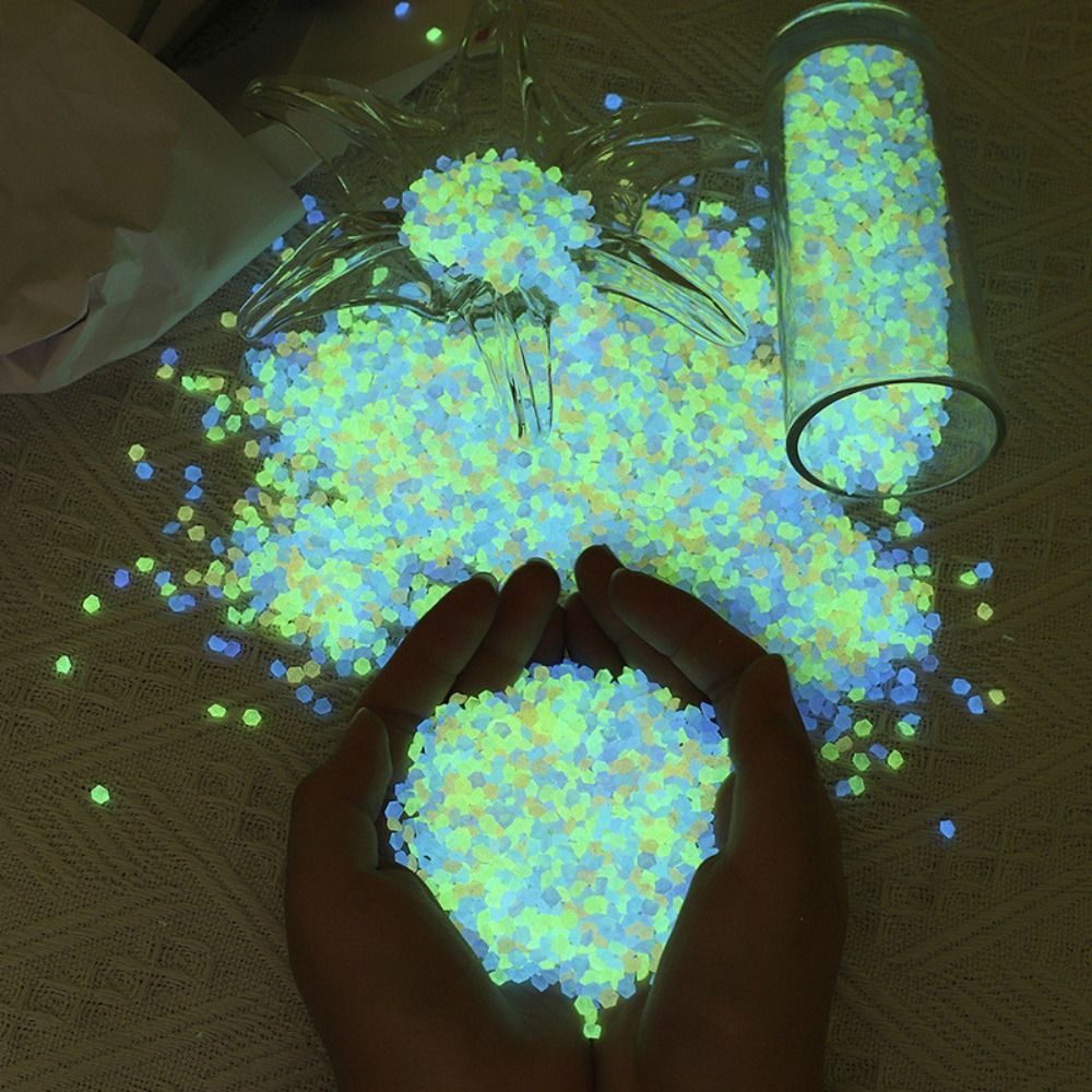 1000pcs 3-5mm Luminous Sand Gl - Aquarium Fish That Glow In The Dark ulasan dan harga